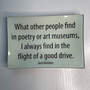 Ben’s Garden Glass Decoupage Tray - “Golf Drive”